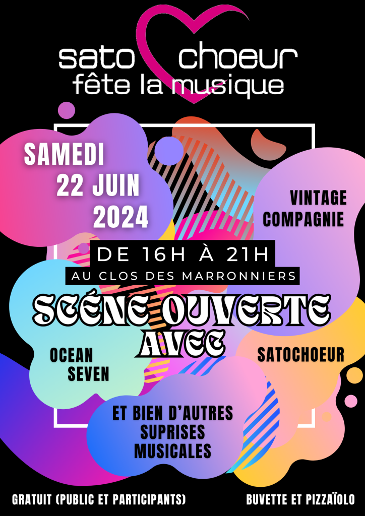 Affiche fête de la musique satochoeur 2024