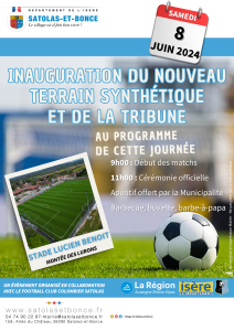 Affiche inauguration stade 2024